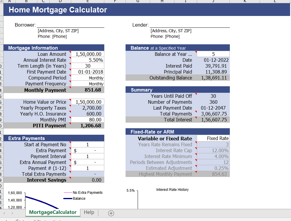 Home Mortgage Calculator