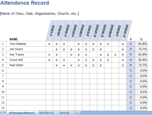 Attendance record