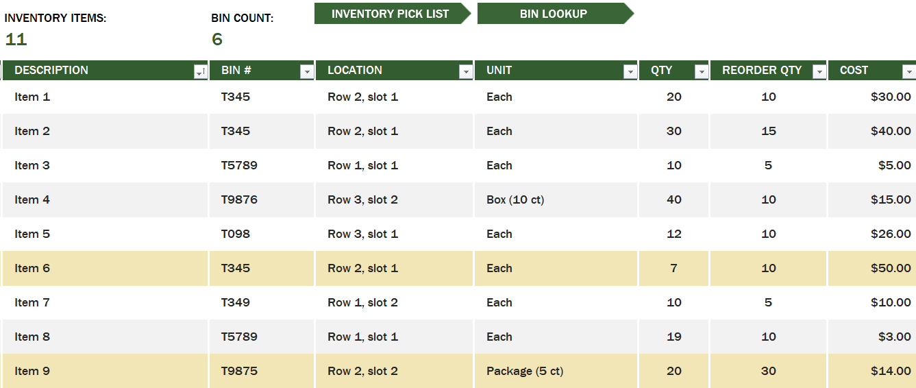 Warehouse-inventory