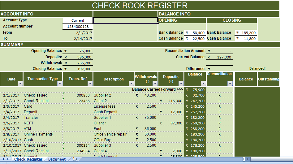 Checkbook-Register