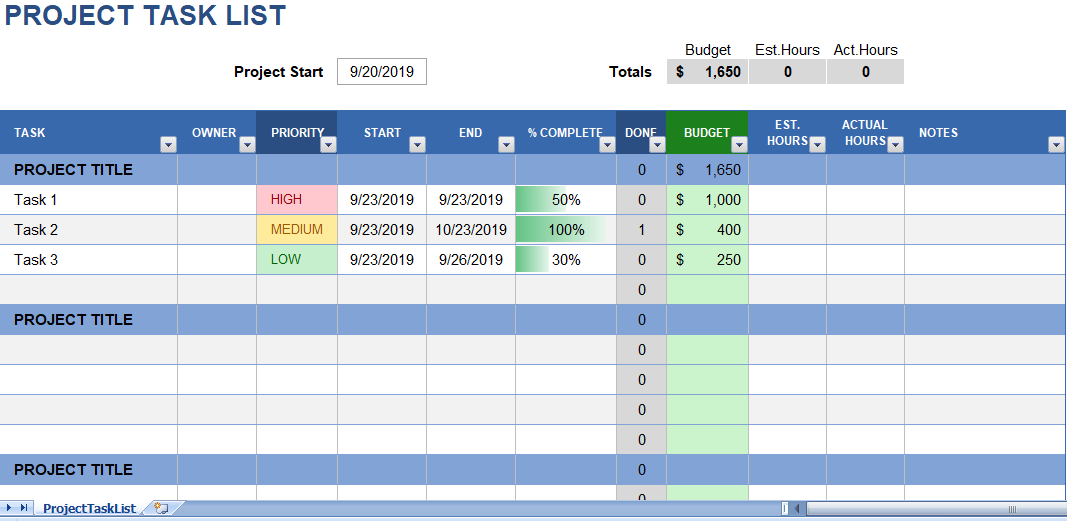 project-task-list