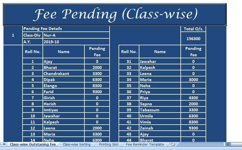 School-Fee-Reminder-Excel-Template