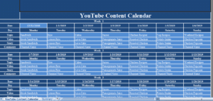Youtube-Content-Calendar-Excel-Template