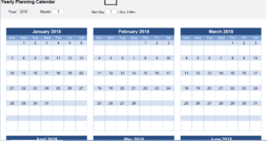 Planning Calendar