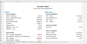 Balance Sheet template