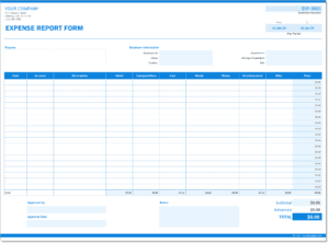 expense report form